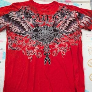 Red Graphic Short Sleeve Tee